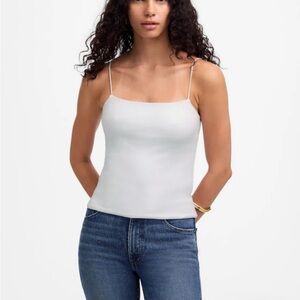 Madewell Squareneck Cami Tank Top | White | Small